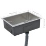 Fregadero de cocina hecho a mano acero inoxidable de vidaXL, Fregaderos - Ref: Foro24-145078, Precio: 77,45 €, Descuento: %