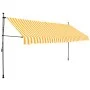 Manual retractable awning with white and orange LED 350 cm by vidaXL, Awnings - Ref: Foro24-145860, Price: 91,80 €, Discount: %