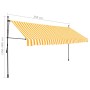 Manuell einziehbare Markise mit weißer und orangefarbener LED 350 cm von vidaXL, Markisen - Ref: Foro24-145860, Preis: 96,28 ...