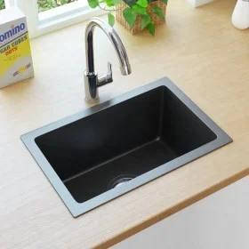 Fregadero de cocina hecho a mano acero inoxidable negro de vidaXL, Fregaderos - Ref: Foro24-145082, Precio: 112,54 €, Descuen...