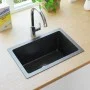 Handgefertigte Küchenspüle aus schwarzem Edelstahl von vidaXL, Sinkt - Ref: Foro24-145082, Preis: 112,54 €, Rabatt: %