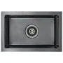 Handgefertigte Küchenspüle aus schwarzem Edelstahl von vidaXL, Sinkt - Ref: Foro24-145082, Preis: 112,54 €, Rabatt: %
