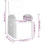 Set comedor jardín 9 pzas y cojines ratán sintético gris
