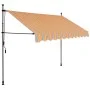 Manual retractable awning with yellow and blue LED 250 cm by vidaXL, Awnings - Ref: Foro24-145851, Price: 91,29 €, Discount: %