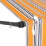 Manual retractable awning with yellow and blue LED 250 cm by vidaXL, Awnings - Ref: Foro24-145851, Price: 91,29 €, Discount: %