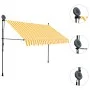 Manuell einfahrbare Markise mit weißer und orangefarbener LED 250 cm von vidaXL, Markisen - Ref: Foro24-145858, Preis: 86,26 ...