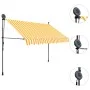 Toldo manual retráctil con LED blanco y naranja 300 cm de vidaXL, Toldos - Ref: Foro24-145859, Precio: 91,06 €, Descuento: %