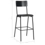 6 Stück Küchenhocker aus Sperrholz und schwarzem Stahl von vidaXL, Küchenhocker - Ref: Foro24-3054567, Preis: 693,34 €, Rabat...