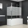 Gestreifte Badezimmertrennwand aus gehärtetem Glas, 120 x 68 x 130 cm von vidaXL, Duschtüren - Ref: Foro24-146226, Preis: 234...