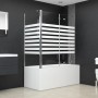 Gestreifte Badezimmertrennwand aus gehärtetem Glas, 120 x 68 x 130 cm von vidaXL, Duschtüren - Ref: Foro24-146226, Preis: 209...