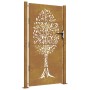 Puerta de jardín acero corten diseño árbol 105x205 cm