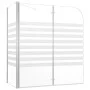 Gestreifte Badezimmertrennwand aus gehärtetem Glas, 120 x 68 x 130 cm von vidaXL, Duschtüren - Ref: Foro24-146226, Preis: 234...