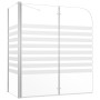 Gestreifte Badezimmertrennwand aus gehärtetem Glas, 120 x 68 x 130 cm von vidaXL, Duschtüren - Ref: Foro24-146226, Preis: 209...