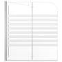Striped tempered glass bathroom screen 120x68x130 cm by vidaXL, shower doors - Ref: Foro24-146226, Price: 237,32 €, Discount: %