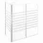 Gestreifte Badezimmertrennwand aus gehärtetem Glas, 120 x 68 x 130 cm von vidaXL, Duschtüren - Ref: Foro24-146226, Preis: 234...