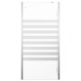 Mampara de baño vidrio templado a rayas 120x68x130 cm