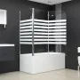 Gestreifte Badezimmertrennwand aus gehärtetem Glas, 120 x 68 x 130 cm von vidaXL, Duschtüren - Ref: Foro24-146226, Preis: 234...