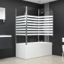 Gestreifte Badezimmertrennwand aus gehärtetem Glas, 120 x 68 x 130 cm von vidaXL, Duschtüren - Ref: Foro24-146226, Preis: 209...