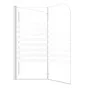 Gestreifte Badezimmertrennwand aus gehärtetem Glas, 120 x 68 x 130 cm von vidaXL, Duschtüren - Ref: Foro24-146226, Preis: 234...