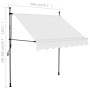 Toldo manual retráctil con LED crema 200 cm de vidaXL, Toldos - Ref: Foro24-145871, Precio: 78,26 €, Descuento: %