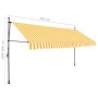 Manuelle einziehbare Markise mit weißer und oranger LED 400 cm von vidaXL, Markisen - Ref: Foro24-145861, Preis: 112,03 €, Ra...