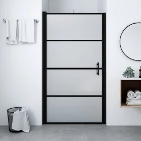Frosted black tempered glass shower door 100x178 cm by vidaXL, shower doors - Ref: Foro24-146663, Price: 201,54 €, Discount: %