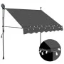 Retractable manual awning with anthracite gray LED 150 cm by vidaXL, Awnings - Ref: Foro24-145863, Price: 74,56 €, Discount: %