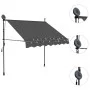 Retractable manual awning with anthracite gray LED 150 cm by vidaXL, Awnings - Ref: Foro24-145863, Price: 74,56 €, Discount: %