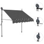 Toldo manual retráctil con LED gris antracita 150 cm de vidaXL, Toldos - Ref: Foro24-145863, Precio: 74,87 €, Descuento: %