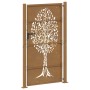 Puerta de jardín acero corten diseño árbol 105x205 cm