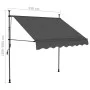 Retractable manual awning with anthracite gray LED 150 cm by vidaXL, Awnings - Ref: Foro24-145863, Price: 74,56 €, Discount: %