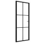 Innentür ESG-Glas und schwarzes Aluminium 76x201,5 cm von vidaXL, Türen für zu Hause - Ref: Foro24-151202, Preis: 217,20 €, R...
