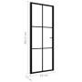 Innentür ESG-Glas und schwarzes Aluminium 76x201,5 cm von vidaXL, Türen für zu Hause - Ref: Foro24-151202, Preis: 217,20 €, R...