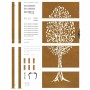 Puerta de jardín acero corten diseño árbol 105x205 cm