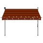 Manuell einziehbare Markise mit orangefarbener und brauner LED 250 cm von vidaXL, Markisen - Ref: Foro24-145879, Preis: 74,52...