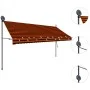 Manuell ausfahrbare Markise mit orangefarbener und brauner LED 350 cm von vidaXL, Markisen - Ref: Foro24-145881, Preis: 103,7...