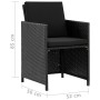 Set comedor de jardín 11 piezas y cojines ratán sintético negro de vidaXL, Conjuntos de jardín - Ref: Foro24-46379, Precio: 9...
