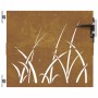 Puerta de jardín acero corten diseño hierba 85x75 cm