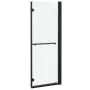Folding shower screen 2 panels ESG black 95x140 cm by vidaXL, shower doors - Ref: Foro24-147193, Price: 130,73 €, Discount: %