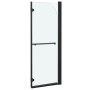 Mampara de ducha plegable 2 paneles ESG negro 95x140 cm de vidaXL, Puertas de ducha - Ref: Foro24-147193, Precio: 123,67 €, D...