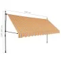 Manuell einfahrbare Markise mit gelber und blauer LED 350 cm von vidaXL, Markisen - Ref: Foro24-145853, Preis: 99,74 €, Rabat...