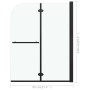Faltduschwand 2 Paneele ESG schwarz 95x140 cm von vidaXL, Duschtüren - Ref: Foro24-147193, Preis: 128,08 €, Rabatt: %