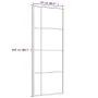 ESG Schiebetür Glas und schwarzes Aluminium 76x205cm von vidaXL, Türen für zu Hause - Ref: Foro24-151678, Preis: 149,81 €, Ra...