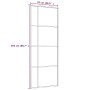 ESG Schiebetür Glas und schwarzes Aluminium 76x205cm von vidaXL, Türen für zu Hause - Ref: Foro24-151678, Preis: 152,25 €, Ra...