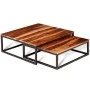 Stapelbare Couchtische 2 Einheiten aus massivem Palisanderholz von vidaXL, Couchtisch - Ref: Foro24-243961, Preis: 113,89 €, ...