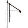 Manual retractable awning with orange and brown LED 200 cm by vidaXL, Awnings - Ref: Foro24-145878, Price: 105,48 €, Discount: %