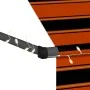 Manual retractable awning with orange and brown LED 200 cm by vidaXL, Awnings - Ref: Foro24-145878, Price: 103,30 €, Discount: %
