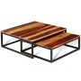 Stackable coffee tables 2 units solid sheesham wood by vidaXL, Coffee table - Ref: Foro24-243961, Price: 114,73 €, Discount: %