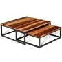 Stackable coffee tables 2 units solid sheesham wood by vidaXL, Coffee table - Ref: Foro24-243961, Price: 113,90 €, Discount: %