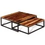 Stackable coffee tables 2 units solid sheesham wood by vidaXL, Coffee table - Ref: Foro24-243961, Price: 113,90 €, Discount: %